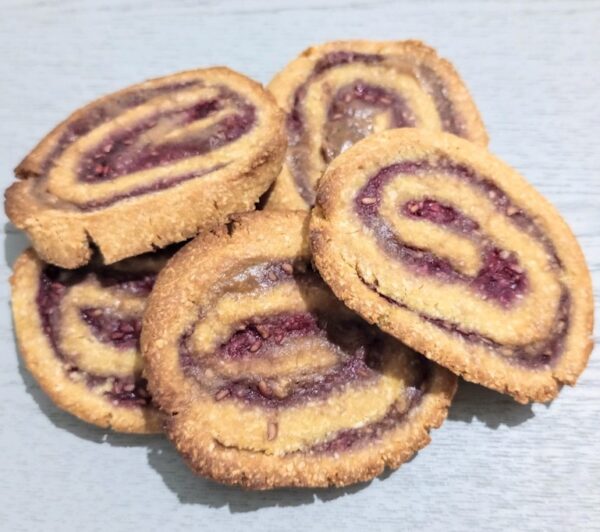 Raspberry & Carob Scrolls