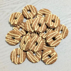 PB & Carob Donuts w/ Banana Drizzle