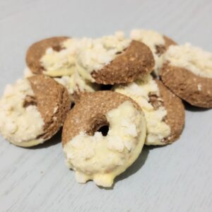 Carob Donuts w/Banana & Peanut Glaze